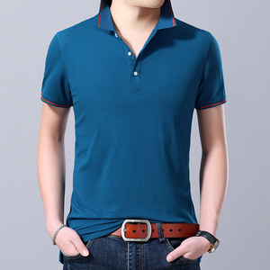 夏季纯棉短袖男士翻领T恤商务休闲刺绣POLO衫男半袖AJY2151-P60图片