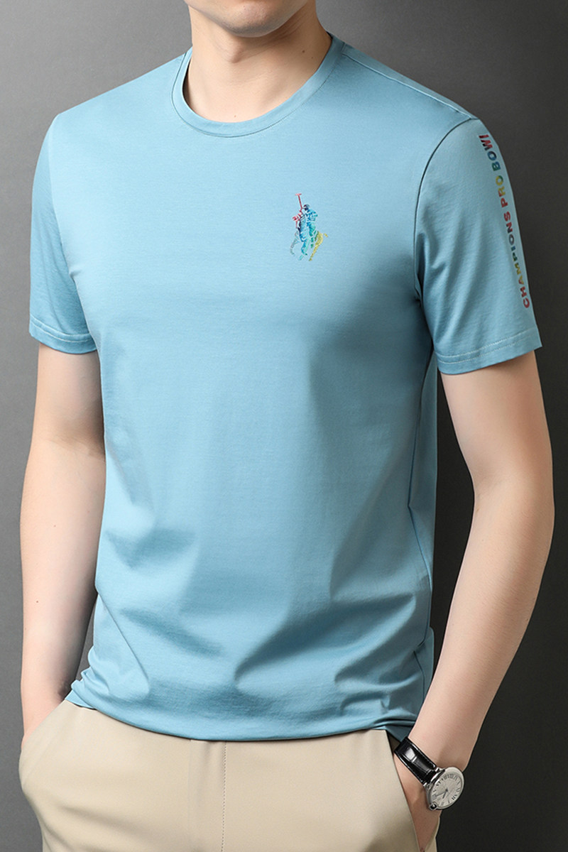 2021秋装新款字母印花男士翻领短袖T恤男POLO衫男QLM88207-P70,男装T恤,电商B212（原钱塘6029）