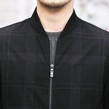2021秋装新款男士棒球领夹克男格子夹克衫外套男装KCN2801-2-P115，男装夹克，电商B212（原钱塘6029）