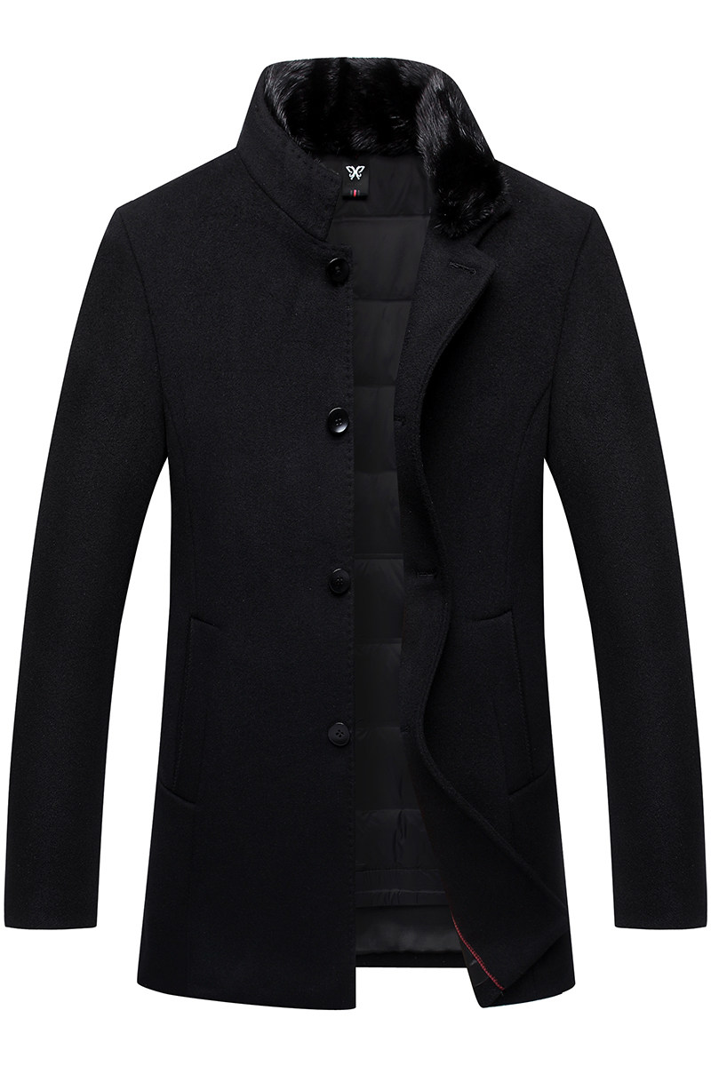 羽绒服男中长款羊毛呢子外套冬季加厚水貂领冬装爸爸装Q803-P480,男装羽绒服,电商B212（原钱塘6029）