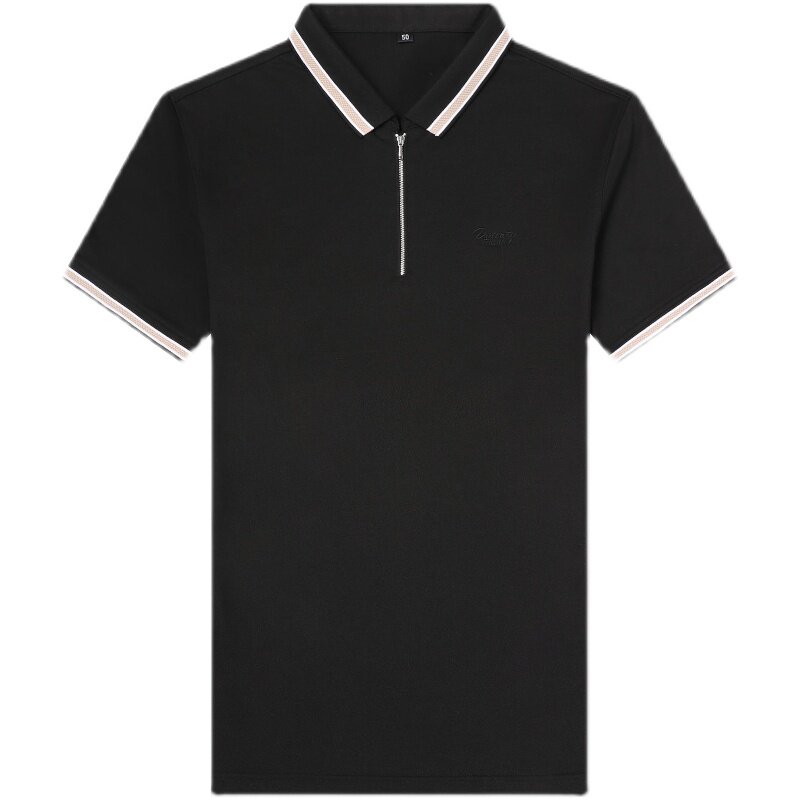 夏季男士拼色创意刺绣个性时尚休闲翻领短袖POLO衫QLM88181-P75,男装T恤,电商B212（原钱塘6029）