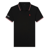 夏季纯棉短袖中青年男士翻领T恤商务休闲刺绣POLO衫QLM88173-P75，男装T恤，电商B212（原钱塘6029）