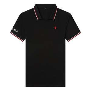 夏季纯棉短袖中青年男士翻领T恤商务休闲刺绣POLO衫QLM88173-P75图片