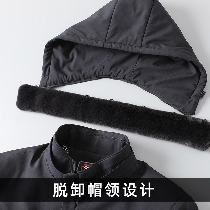 脱卸帽子可脱内胆棉衣男加厚保暖男士爸爸冬装外套棉服Z2018,男装棉衣,电商B212（原钱塘6029）