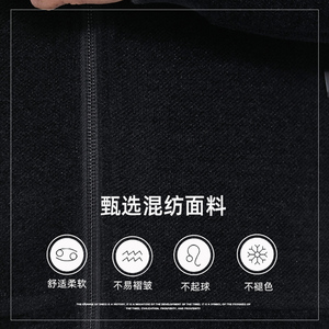 秋冬季夹克男加棉保暖外套中年男士商务休闲连帽冬装L2166图片