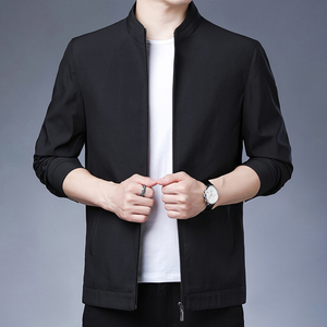 2021春季新款夹克男外套中年男士商务休闲薄款茄克衫N82053-P135图片