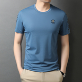 时尚印花短袖T恤男圆领夏装新款男士休闲纯色体恤衫QLM88233-P70，男装T恤，电商B212（原钱塘6029）