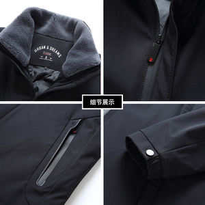 羽绒服男加厚冬季新款中年男士休闲翻领爸爸冬装外套A9801图片