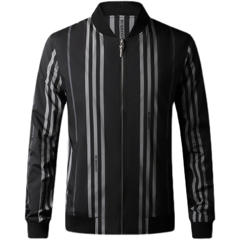 新款男士薄款夹克上衣秋装外套韩版潮流防晒棒球服QLM55293-P160,男装夹克,电商B212（原钱塘6029）