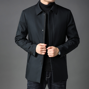 2021冬季90白鸭绒中长款中青年休闲保暖羽绒服男羽绒外套K29-P260图片