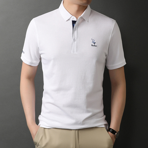 夏季纯棉短袖T恤男免烫POLO衫夏装新款男士休闲半袖上衣D889-P65图片