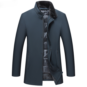羽绒服男中长款冬季中年男士水貂领脱卸内胆冬装外套ZK25-P350图片