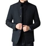冬季加厚男棉衣中老年人男装立领棉服中年爸爸外套冬装C2081-P175，男装棉衣，电商B212（原钱塘6029）