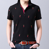 短袖T恤中青年商务休闲刺绣夏季翻领Polo衫男纯棉AJY2156-P60，男装T恤，电商B212（原钱塘6029）