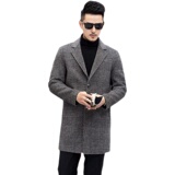 新款秋冬毛呢大衣男中长款双面呢羊毛男士呢子风衣KCN2260-9-P360，男装毛呢大衣，电商B212（原钱塘6029）
