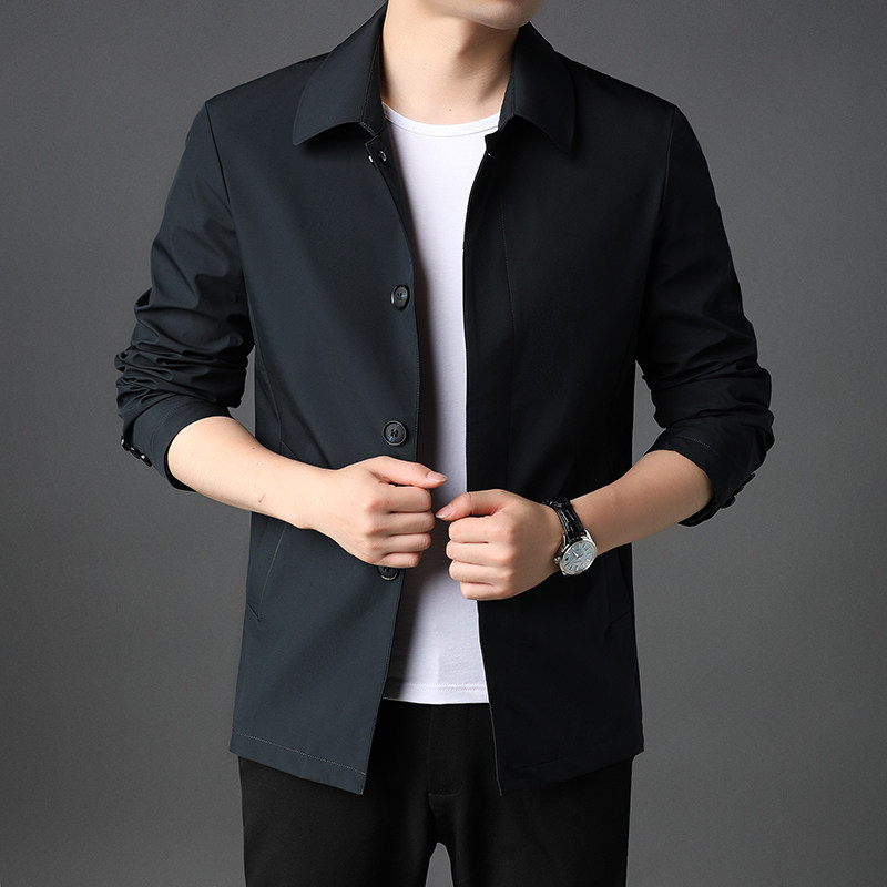 爸爸夹克男外套上衣服2021秋季新款中年男士休闲男装J9901-P135,男装夹克,电商B212（原钱塘6029）