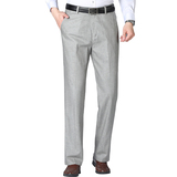 亚麻休闲裤男薄款长裤子夏季中老年男士爸爸宽松男裤BKZ1701-P130，男装休闲裤，电商B212（原钱塘6029）