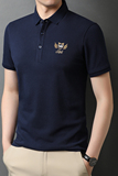 2021新款男士短袖纯棉polo衫商务翻领短袖刺绣T恤QLM88185-P70，男装T恤，电商B212（原钱塘6029）