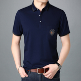 夏季短袖t恤男潮流翻领POLO衫男士刺绣休闲半袖体恤AJY2086-P65，男装T恤，电商B212（原钱塘6029）