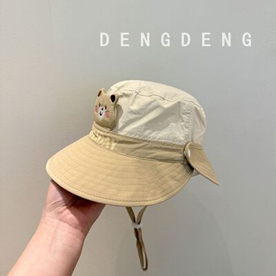 宝宝儿童帽子薄款大檐速干遮阳帽婴儿女童男女可爱夏季防晒渔夫帽