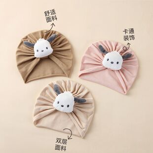 婴儿帽子春夏季新生儿护囟门帽男宝女宝纯棉胎帽宝宝可爱套头帽潮