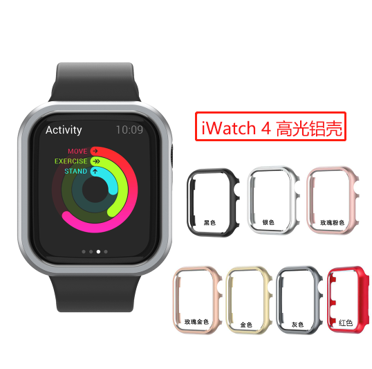 适用苹果手表6代保护壳iwatch5金属框铝合金apple watch4保护套se