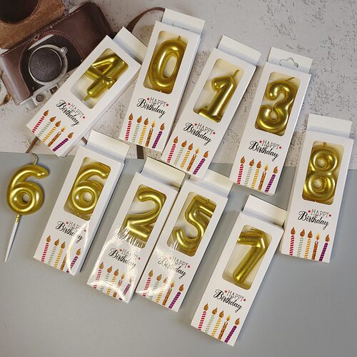 金色数字蜡烛大号生日蜡烛