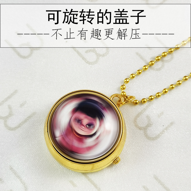 卡通旋转怀表儿童哪吒敖丙可放照片定制学生男款女孩二次元风电子