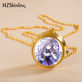 夜光翻盖旋转怀表项链胡桃雷神周边学生女转动翻盖项链挂表考试表