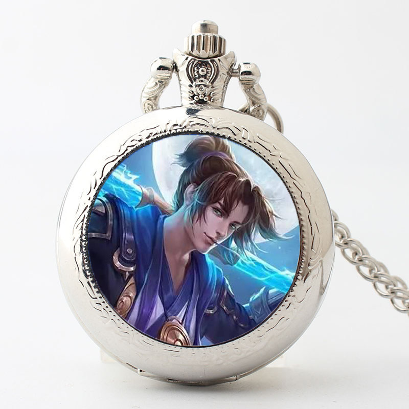 王者荣耀怀表手表男女学生儿童复古毛衣翻盖钟表时间项链装饰,手表,怀表,淘宝优惠券,粉丝福利购,淘宝优惠卷