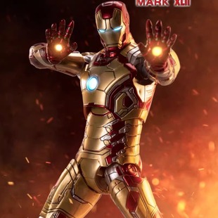 中动钢铁侠MK42 可选发光 漫威正版授权关节可动模型男生礼物