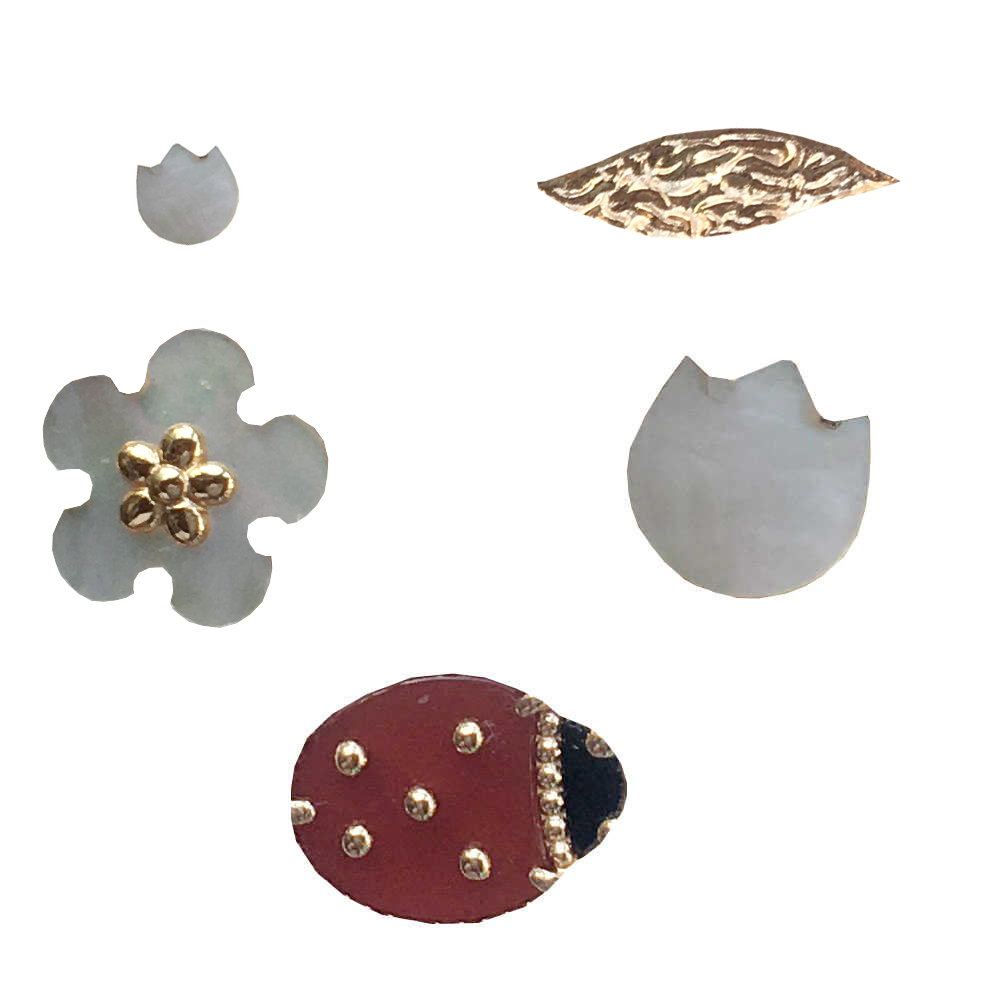 四叶草开口戒指瓢虫VshyCA红玛瑙