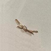 925镀金银绳结项链吊坠