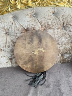 文王鼓二神鼓43牛溜子实木黄玻璃独板鱼脊圈正反劲双簧