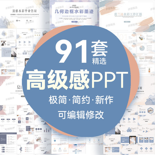 ppt模板高级感简约商务毕业答辩教师课件工作汇报总结动态模版
