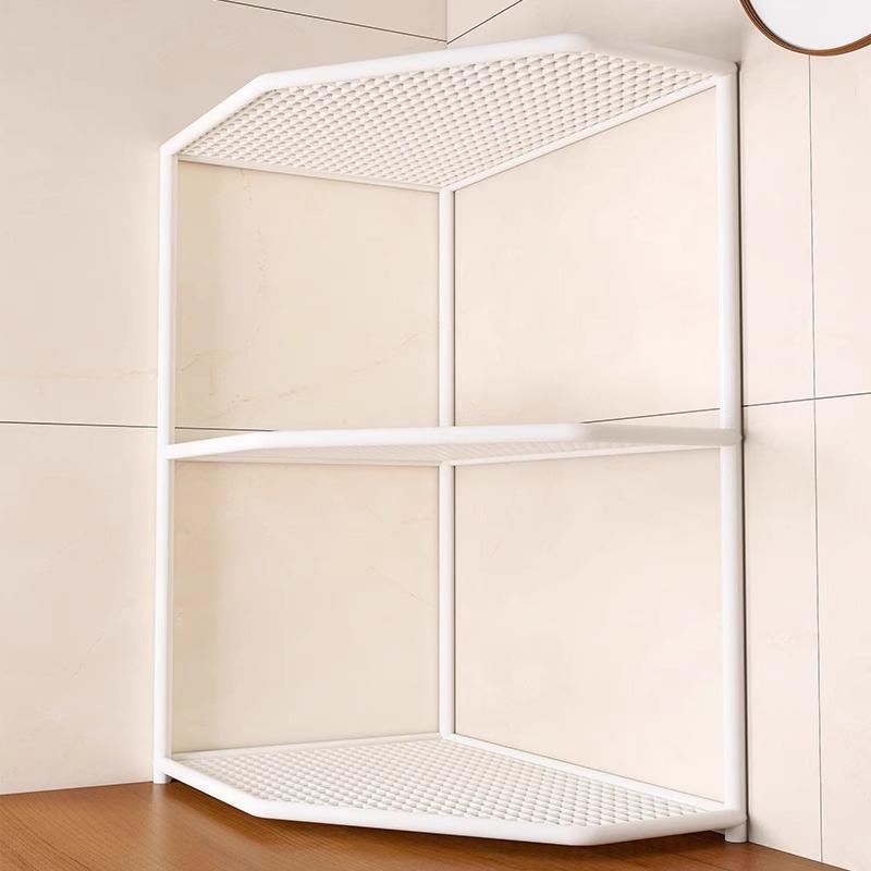 桌面拐角书架简易转角置物架三角书架儿童办公室工位小型收纳书柜