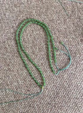 纯天然和田玉碧玉4mm碧玉珠链吊坠链手工编织珠链毛衣链定制加工