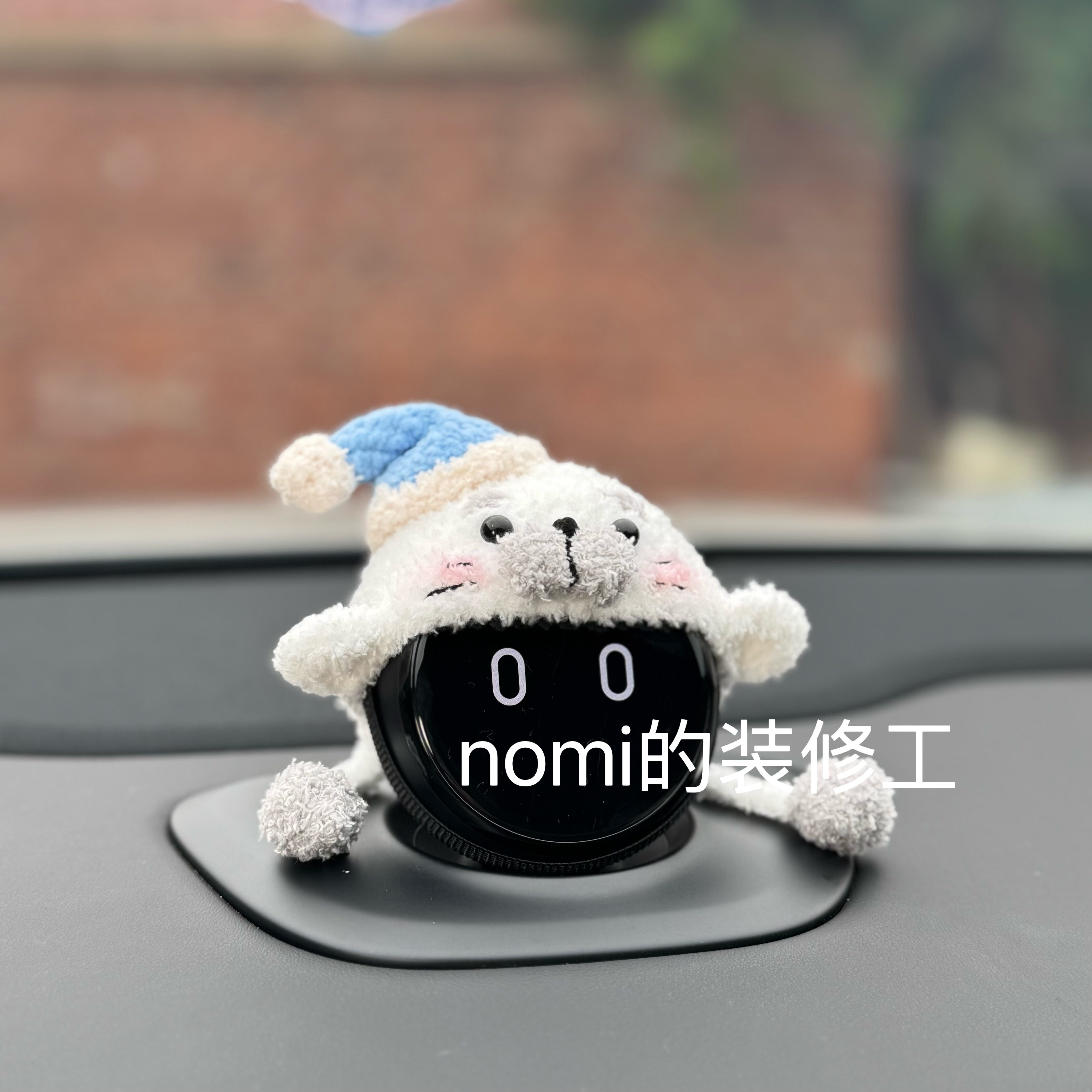 蔚来汽车nomi帽子装饰eva问界智界小艺帽子纯手工可爱海豹