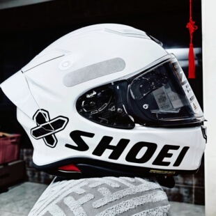 适用于SHOEI X符号摩托车头盔贴纸防水反光警示装饰贴画拉花改装