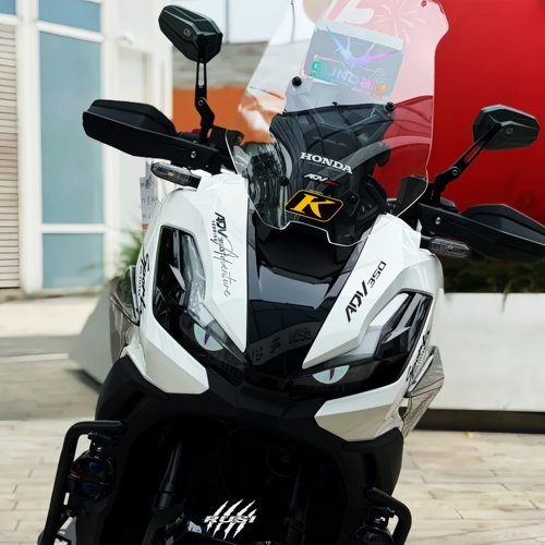 适用26款本田ADV350车头风挡反光贴纸夜光眼睛摩托改装饰车身拉花