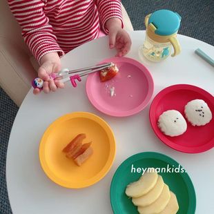 heymankid｜韩国高质感彩色甜品brunch餐盘小碗厚实家用小众餐具