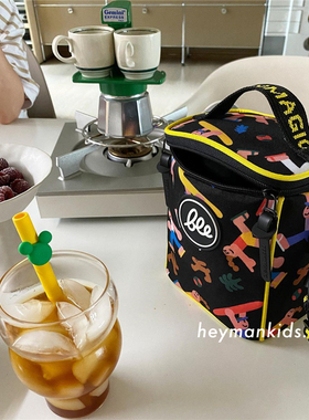 heymankids｜韩国beemymagic印花保温保冷便当包水杯包多用手提包