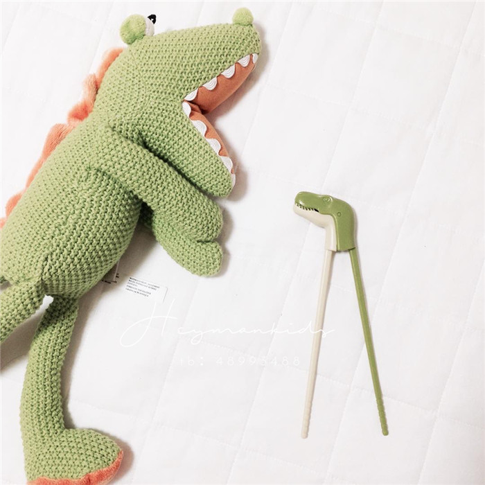 heymankids【sale】美国卡通动物造型筷子儿童恐龙立体学习筷餐具