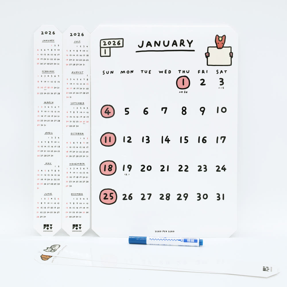 韩国zeroperzero插画2026年日历