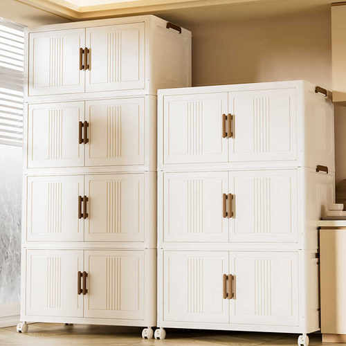 塑料客厅折叠家用免安装置物柜