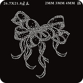 衣服烫钻图服装 辅料毛衣烫钻图案水钻蝴蝶结烫图成品裙摆花边贴钻