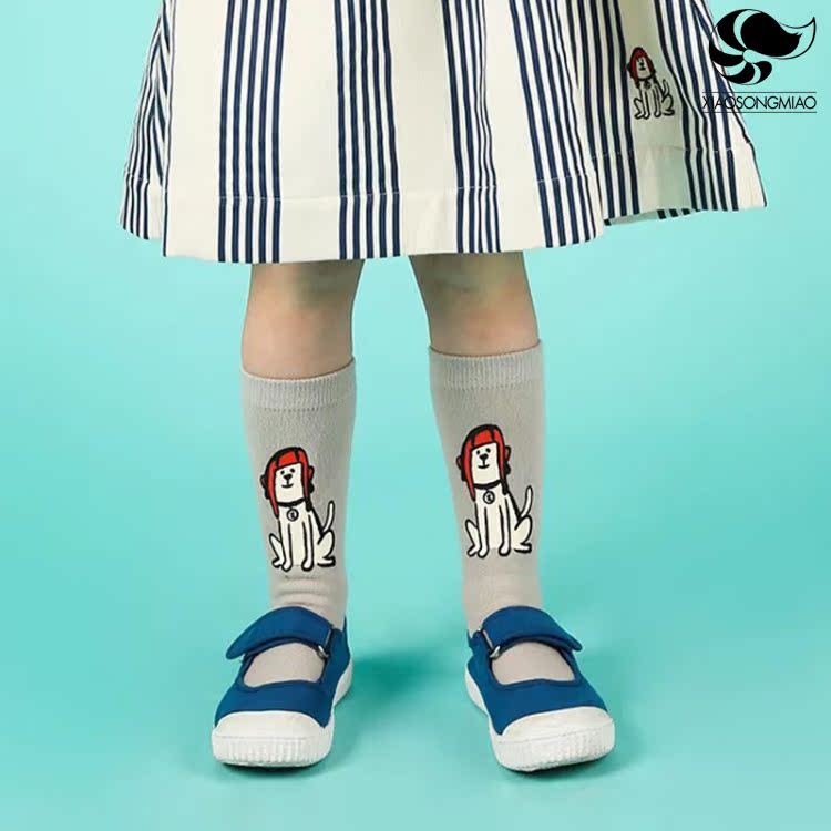 儿童袜男女宝宝中筒袜卡通可爱小狗黄色袜子socks1岁3岁5岁堆堆袜|ruв категории Детская одежда, носки (детей в возрасте 0 - 16) - от Buy2taobao.com для оказания профессиональной услуги покупки агента Taobao