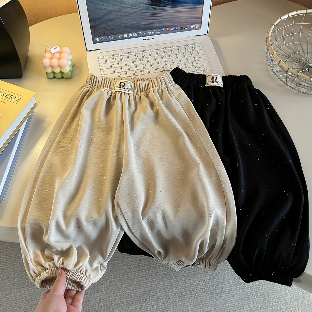 儿童休闲裤运动裤九分裤防蚊裤束脚裤夏季儿童薄款防蚊裤男女宝宝