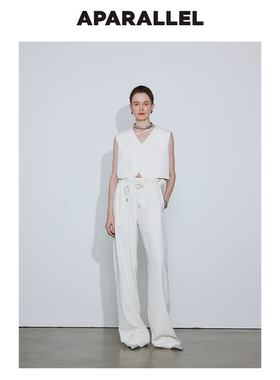 APARALLEL V领箱型金属拉链无袖上衣