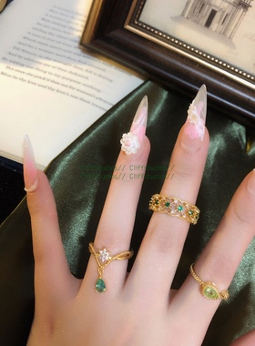 ins新款玛瑙蕾丝欧美时尚锆石